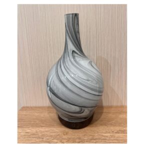Difusor Electrico De Cristal Gris – Tapa Color Marron