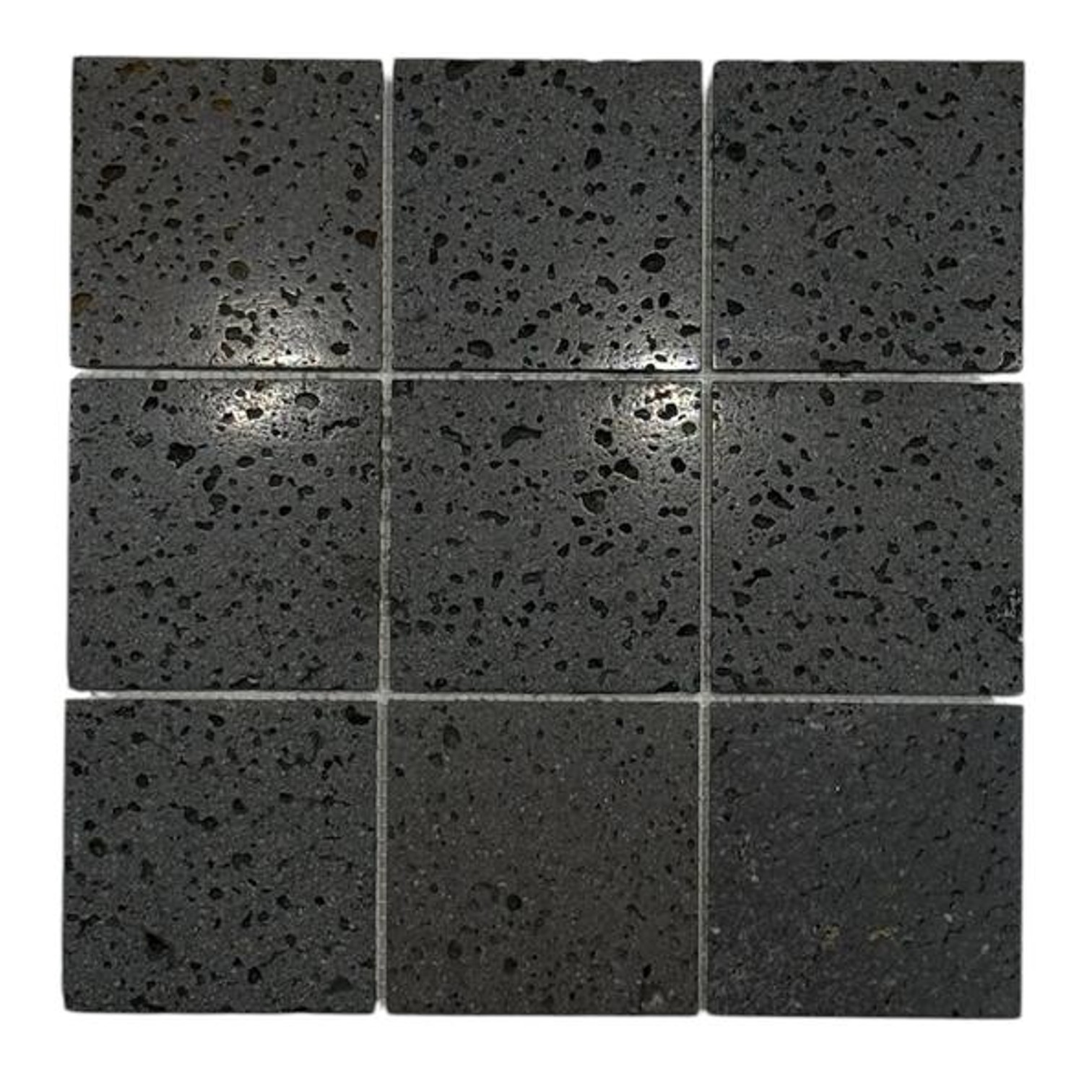 Mosaico de Piedra Negra Natural M012 – 30 x 30 cm