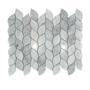 Mosaico de Mármol Leaf Blanca M010-2 – 30 x 34.5 cm