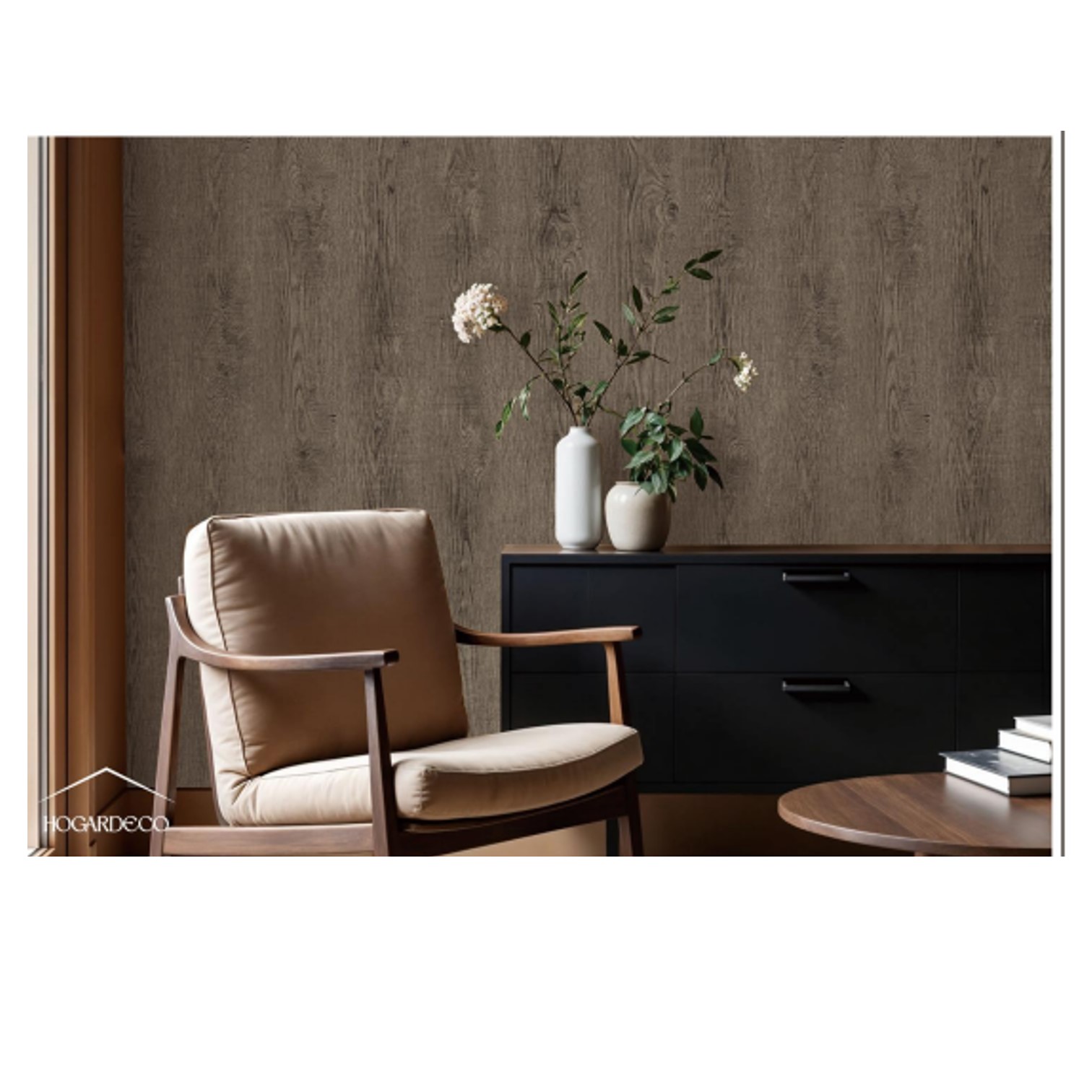 Papel Tapiz Geometrico Madera Modelo - TT1008